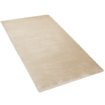 Teppich Viskose beige 80 x 150 cm Kurzflor GESI II