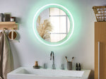 LED-Badezimmer-Spiegel BRINAY 58 cm 58 cm Silber