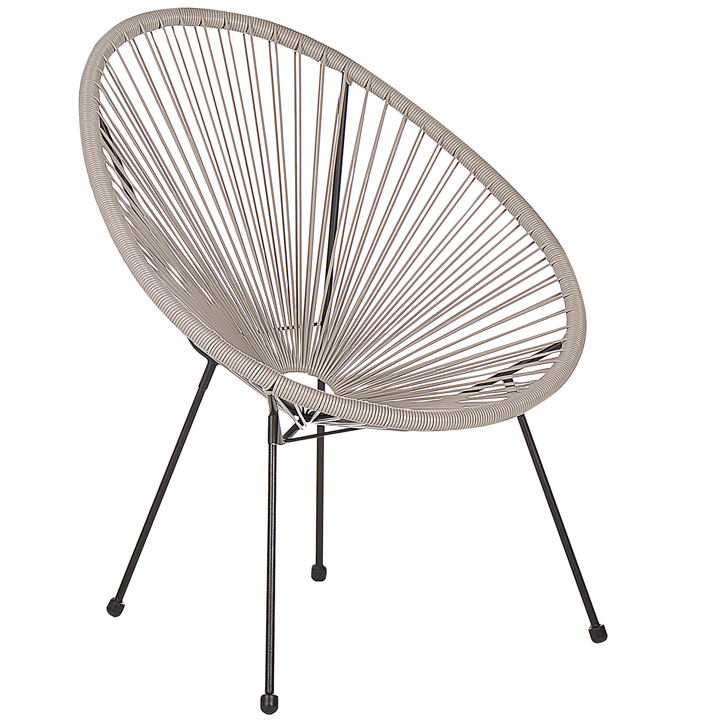 Bistro Set ACAPULCO II Polyrattan Hellgrau