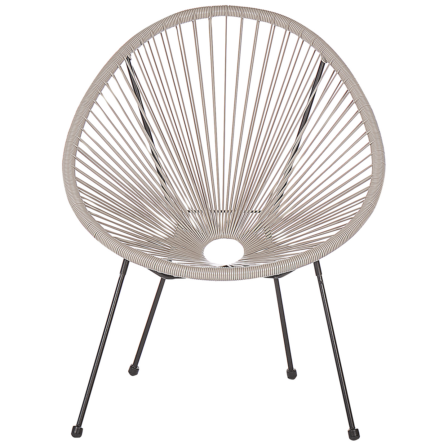 Bistro Set ACAPULCO II Polyrattan Hellgrau