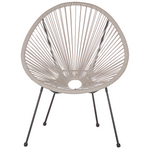 Bistro Set ACAPULCO II Polyrattan Hellgrau