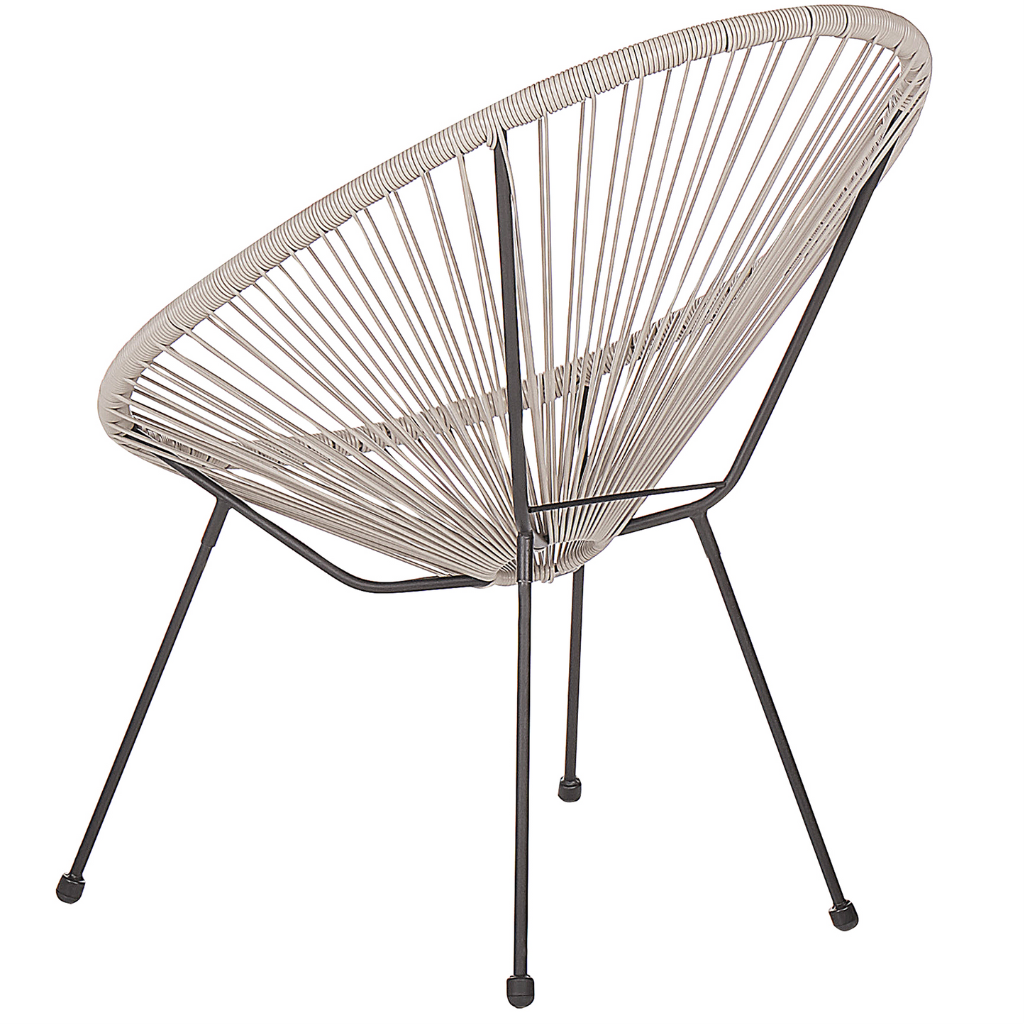 Bistro Set ACAPULCO II Polyrattan Hellgrau
