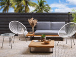 Bistro Set ACAPULCO II Polyrattan Weiss