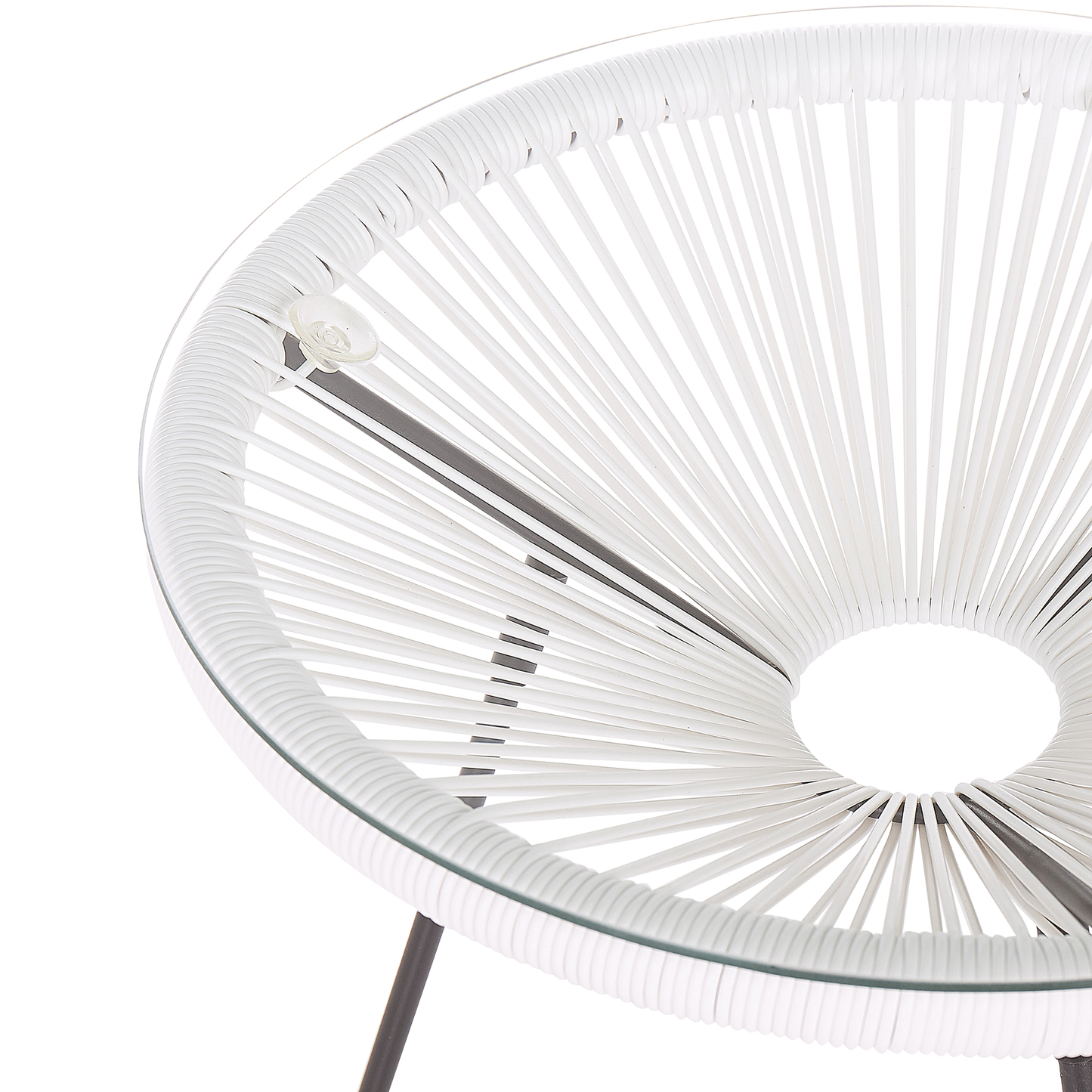 Bistro Set ACAPULCO II Polyrattan Weiss