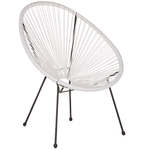 Bistro Set ACAPULCO II Polyrattan Weiss