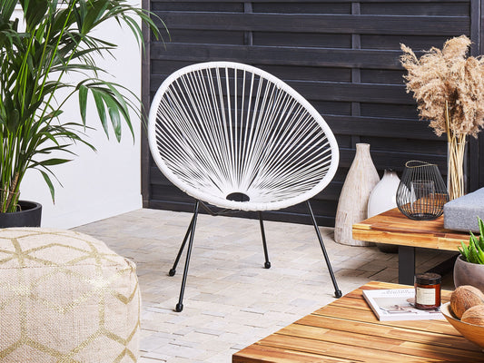 Gartenstuhl ACAPULCO II Polyrattan Weiss