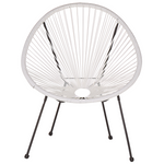 Gartenstuhl ACAPULCO II Polyrattan Weiss