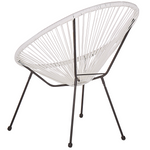 Gartenstuhl ACAPULCO II Polyrattan Weiss