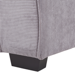 3-Sitzer Sofa Cord hellgrau mit Kissen VISKAN