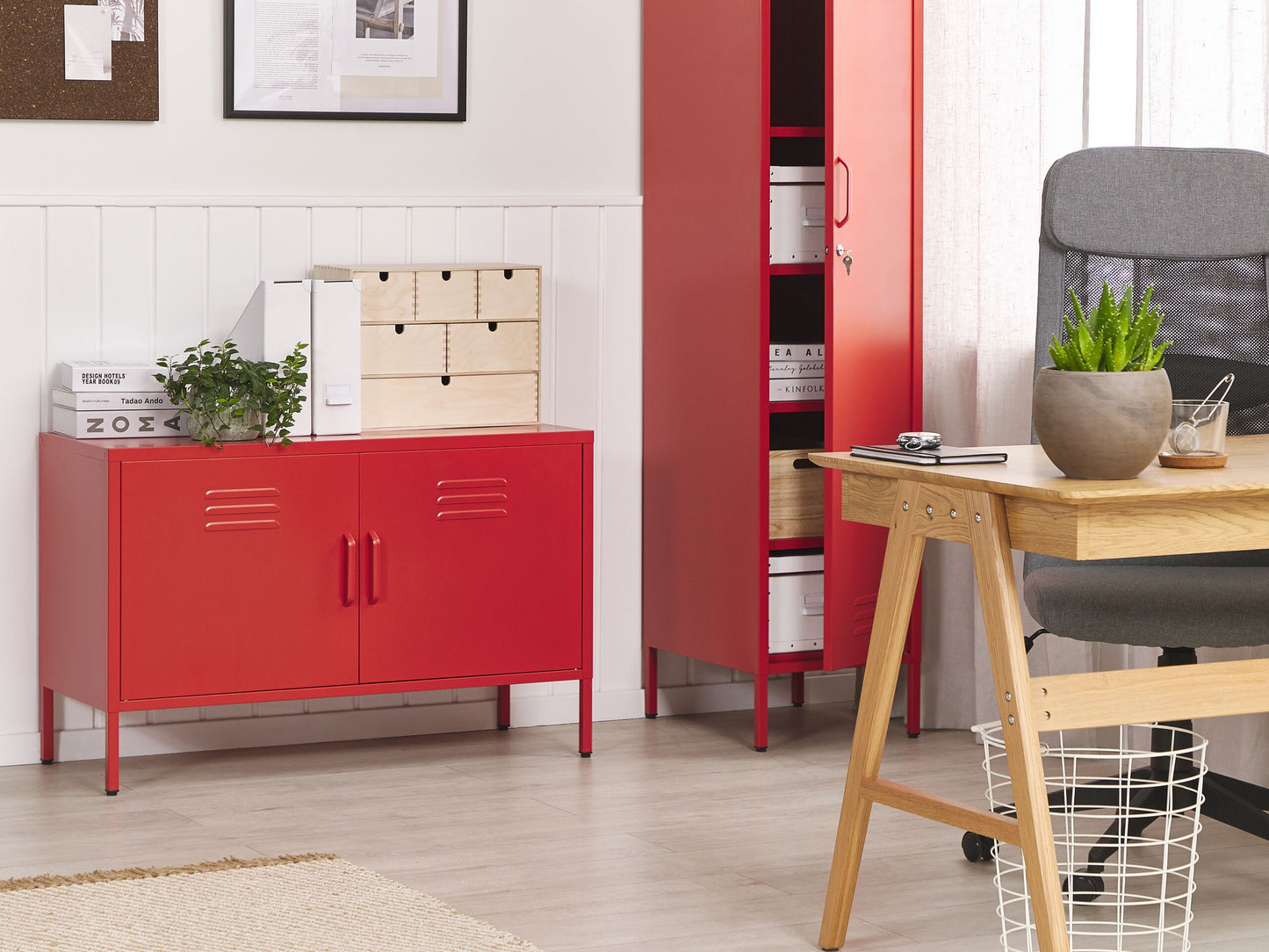 Büroschrank URIA Metall Rot