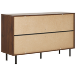Sideboard PALMER 76 cm Holzoptik Dunkelbraun / Grau