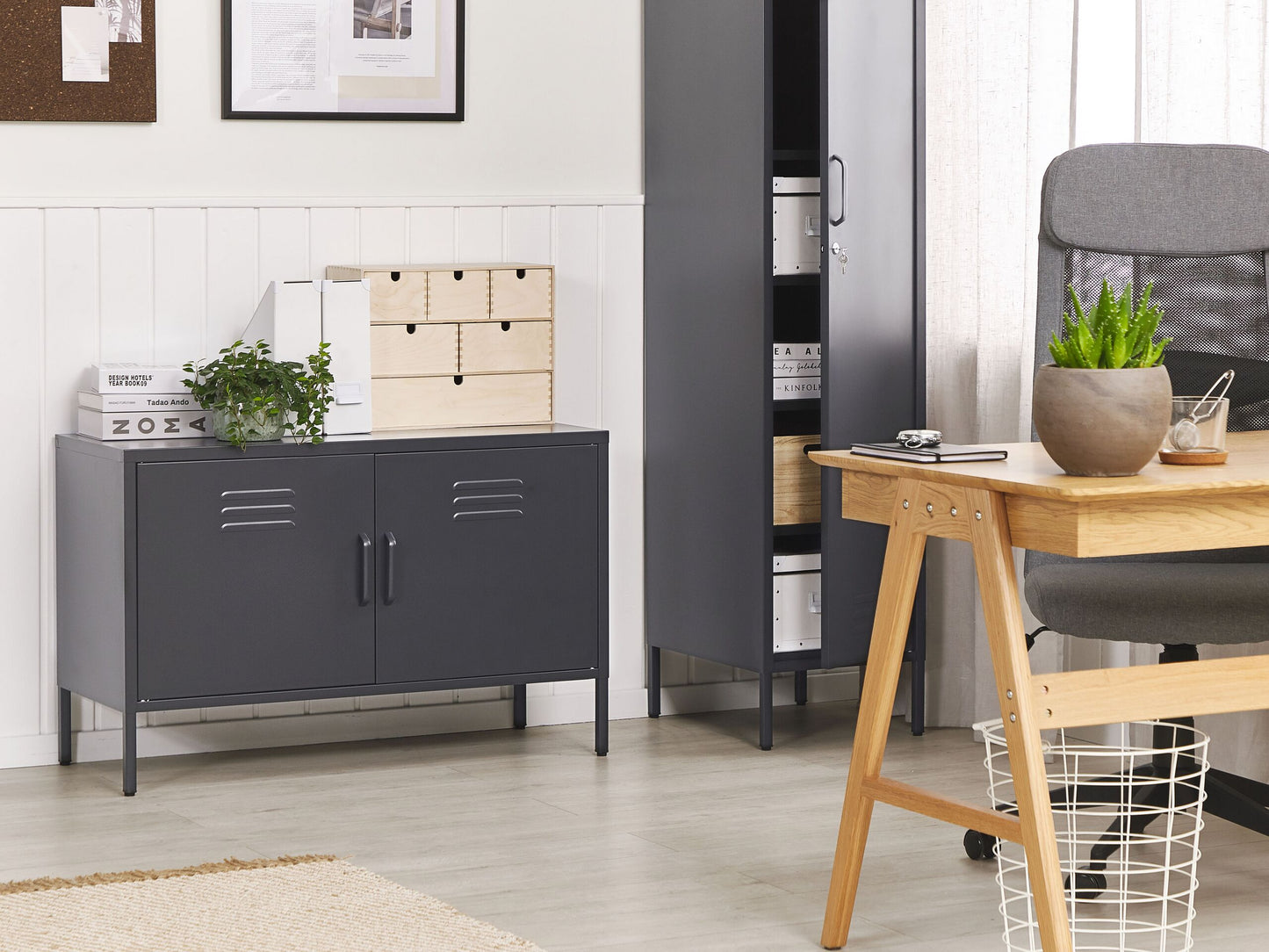 Büroschrank URIA Metall Schwarz