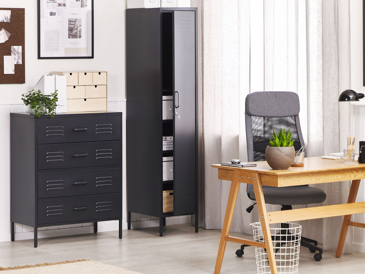 Kommode ENAGO Metall Schwarz