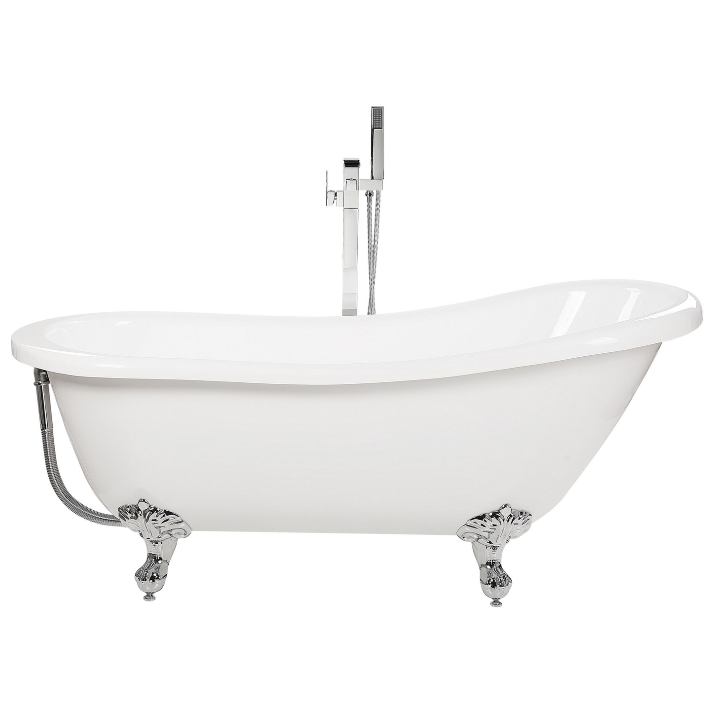 Badewanne weiss freistehend oval 153 x 77 cm CAYMAN