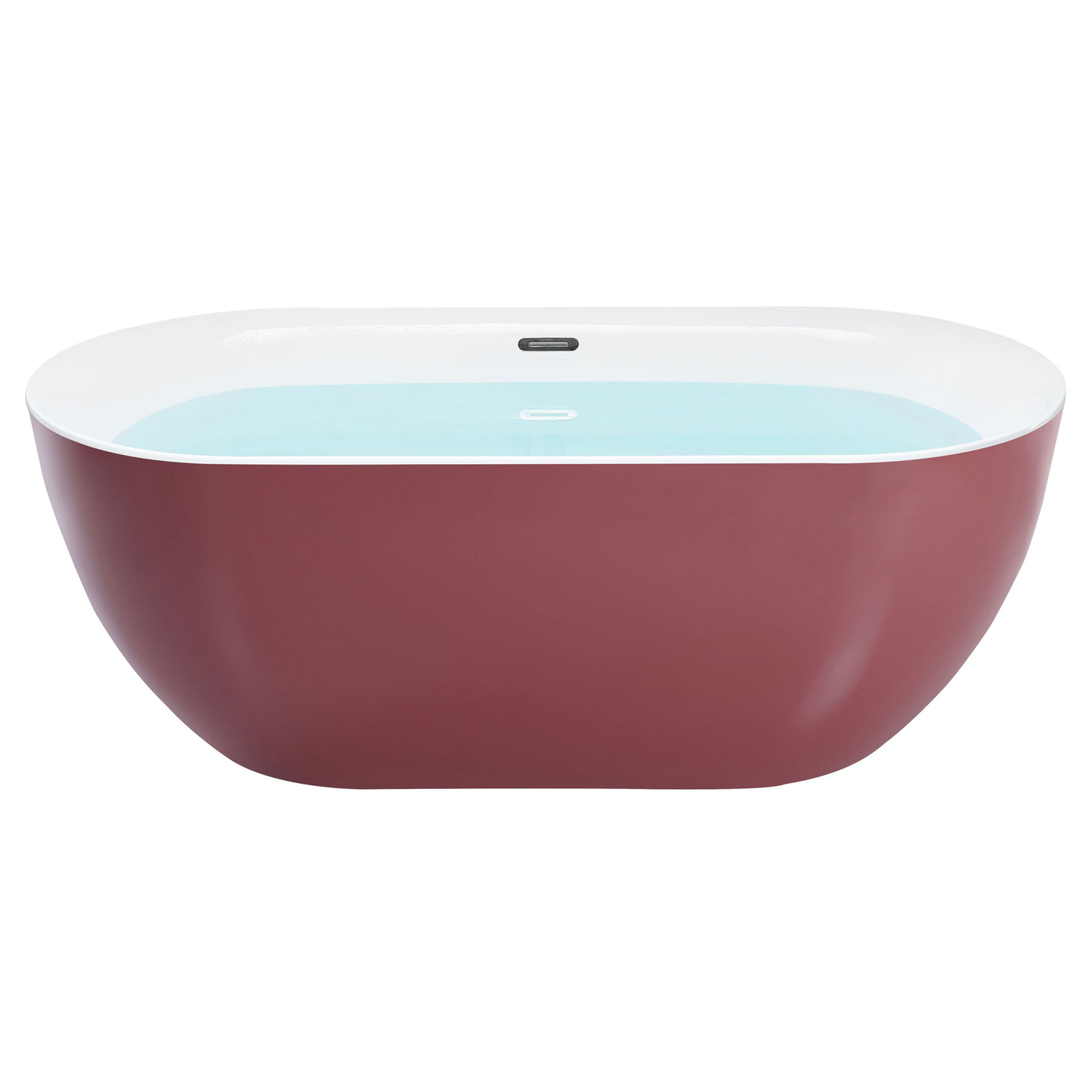 Badewanne freistehend burgunderrot oval 170 x 80 cm CARRERA