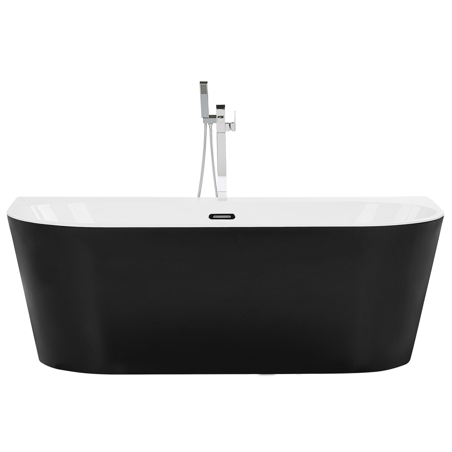 Badewanne schwarz oval 170 x 80 cm HARVEY