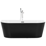 Badewanne schwarz oval 170 x 80 cm HARVEY