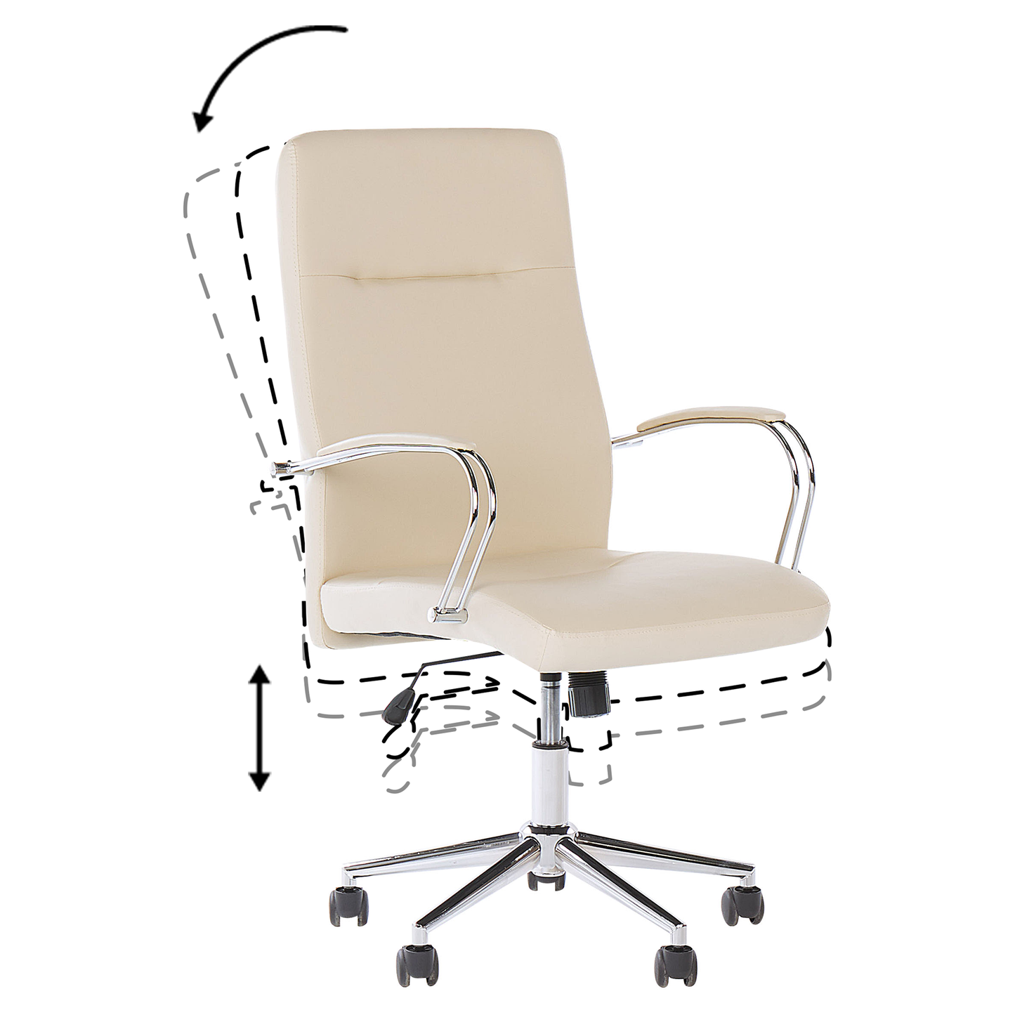 Bürostuhl Kunstleder Beige OSCAR