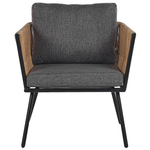 Bistro Set inkl. Kissen GARGANO Polyrattan Hellbraun