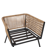 Bistro Set inkl. Kissen GARGANO Polyrattan Hellbraun