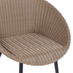 Bistro Set inkl. Kissen ORTIGIA Polyrattan Hellbeige Beige