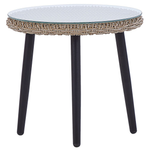 Bistro Set inkl. Kissen ORTIGIA Polyrattan Hellbeige Beige