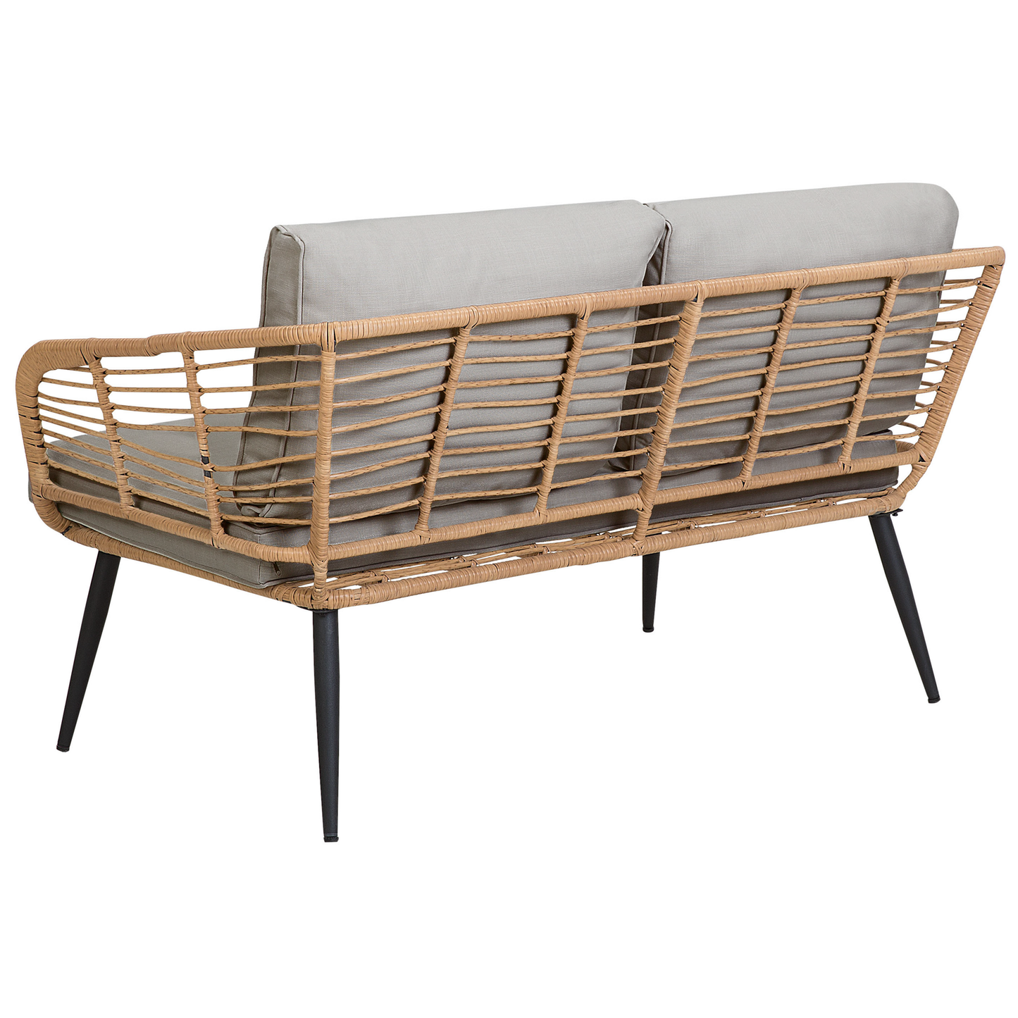 Lounge Set mit Tisch 4-Sitzer CORINTH II Polyrattan Naturfarben