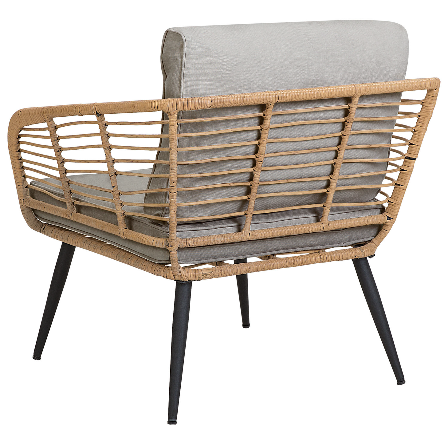 Lounge Set mit Tisch 4-Sitzer CORINTH II Polyrattan Naturfarben