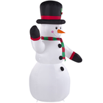 Aufblasbare Weihnachtsdekoration Schneemann mit LED-Beleuchtung weiss 200 cm RUKA