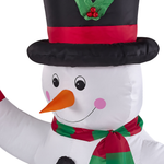Aufblasbare Weihnachtsdekoration Schneemann mit LED-Beleuchtung weiss 200 cm RUKA