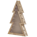 Weihnachtsdeko LED Pappelholz hellbraun Tannenbaum 35 cm JUVA