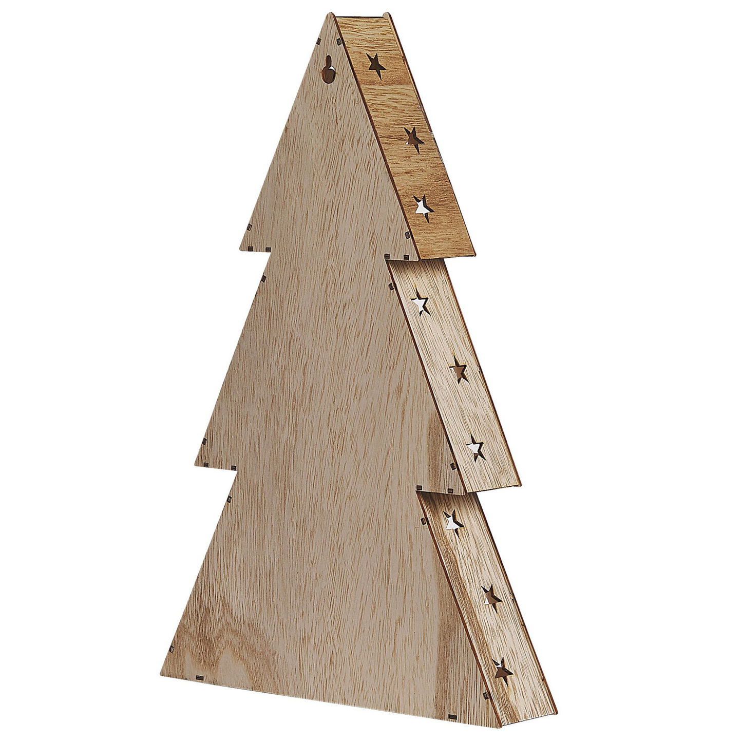 Weihnachtsdeko LED Pappelholz hellbraun Tannenbaum 35 cm JUVA