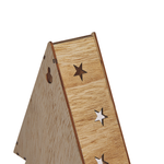 Weihnachtsdeko LED Pappelholz hellbraun Tannenbaum 35 cm JUVA