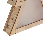 Weihnachtsdeko LED Pappelholz hellbraun Tannenbaum 35 cm JUVA