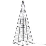 Outdoor Weihnachtsbeleuchtung LED silber Tannenbaum 60 cm PUKSALA