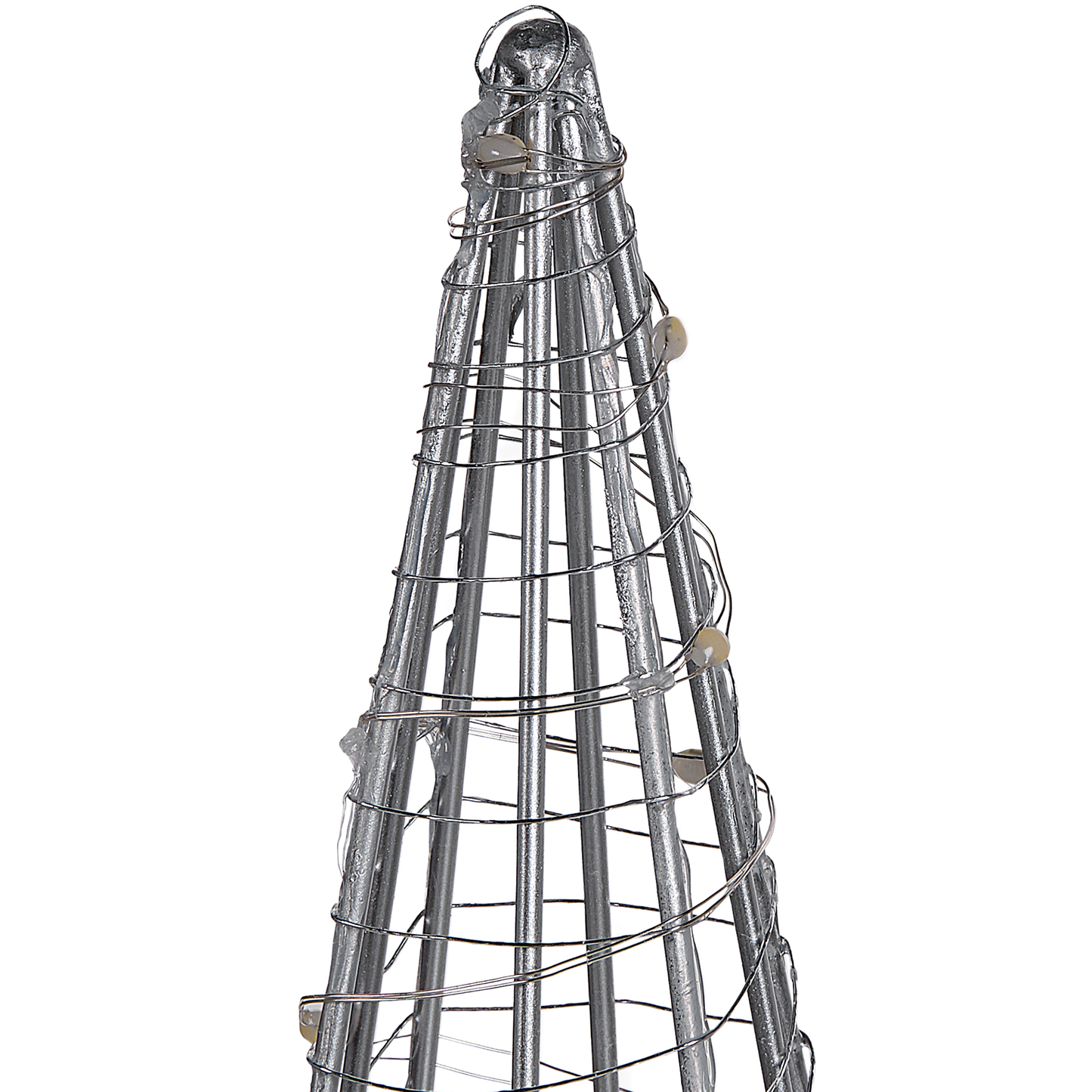 Outdoor Weihnachtsbeleuchtung LED silber Tannenbaum 60 cm PUKSALA