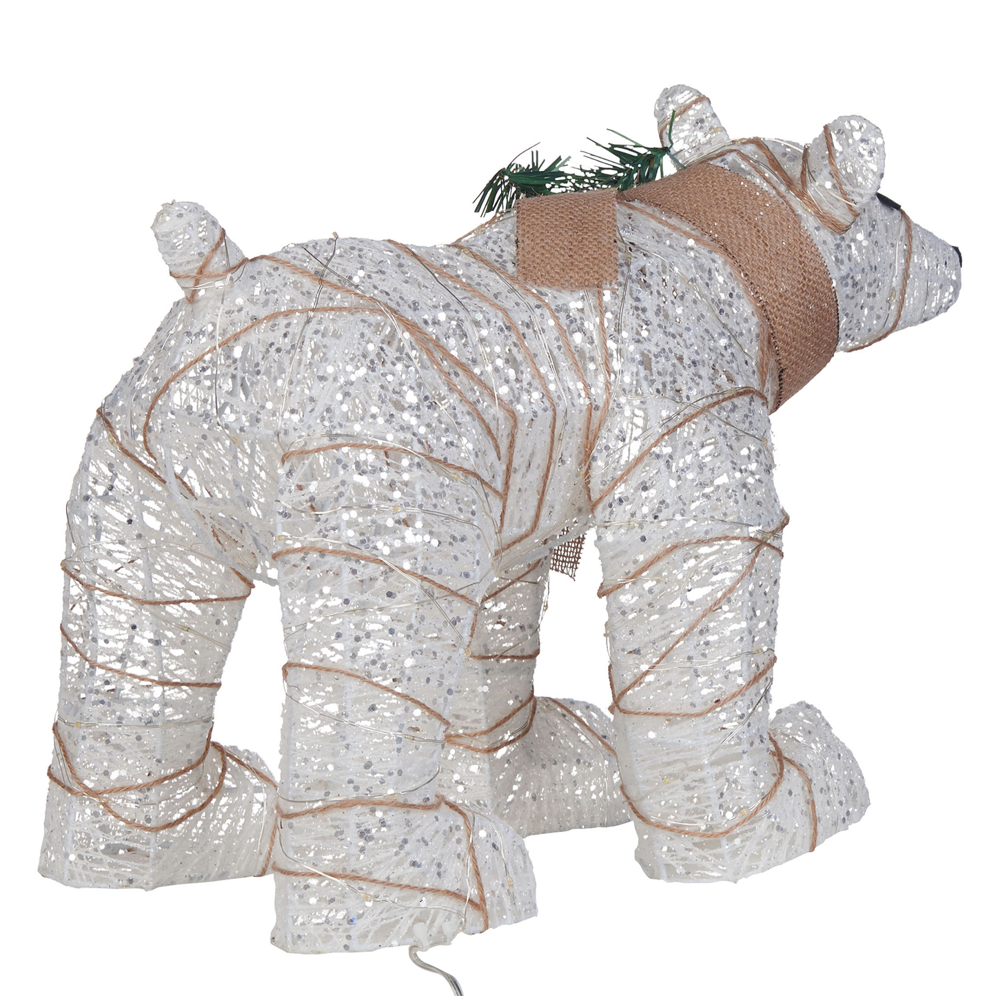 Outdoor Weihnachtsbeleuchtung LED weiss Bär 34 cm SIVULA