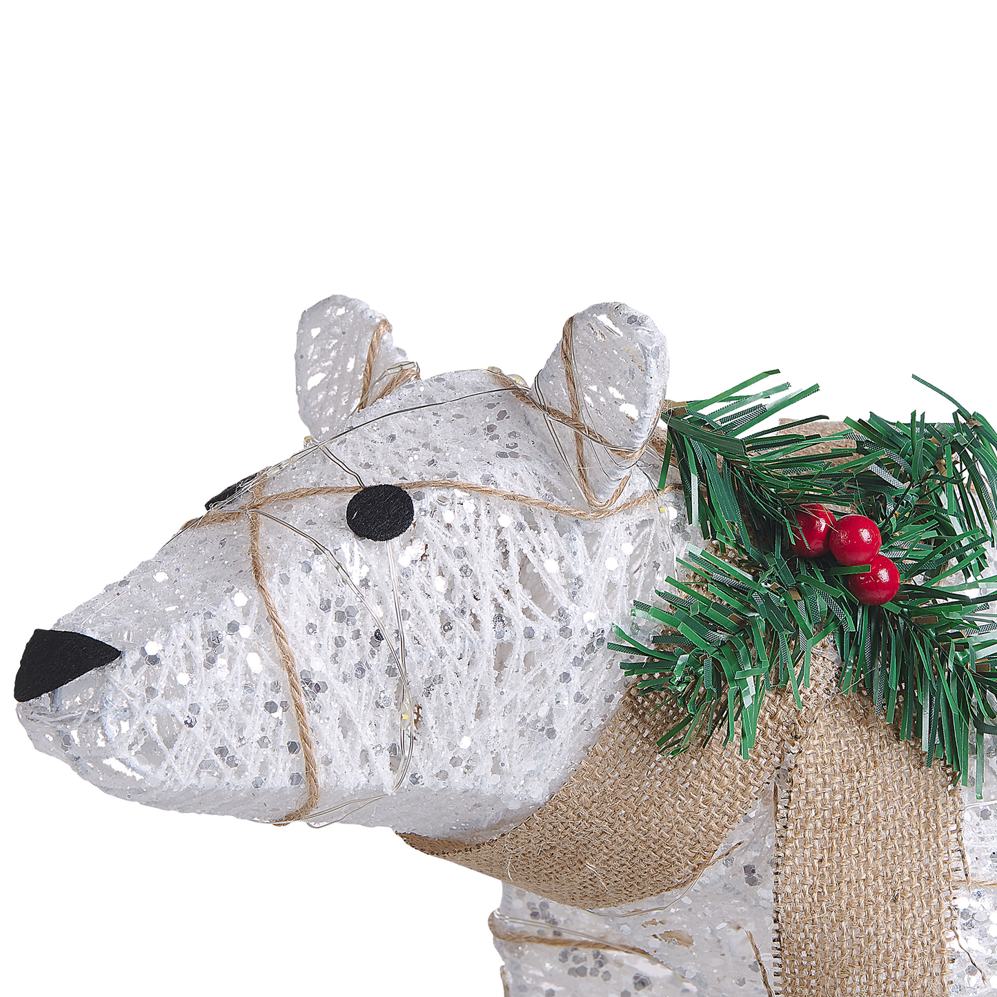 Outdoor Weihnachtsbeleuchtung LED weiss Bär 34 cm SIVULA