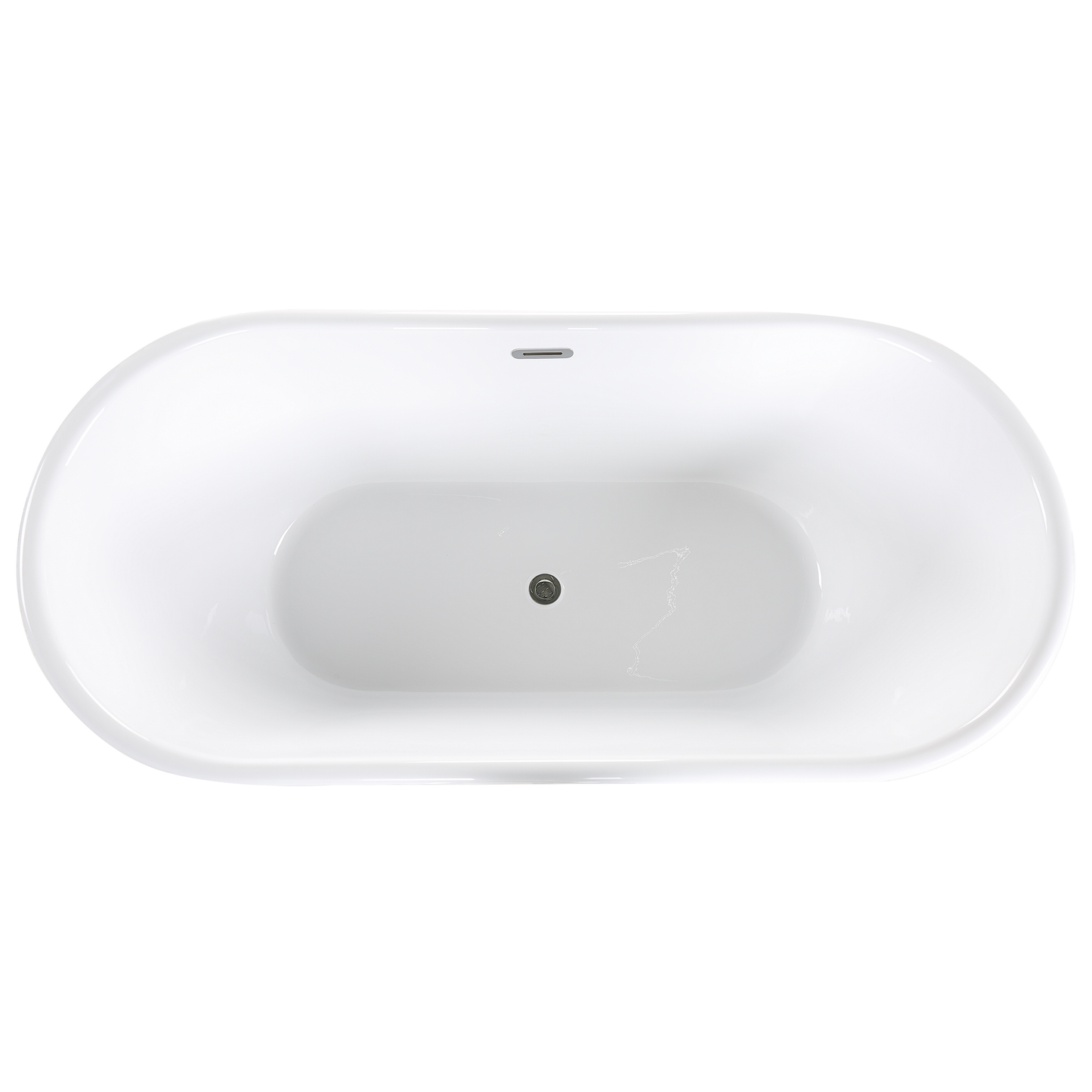 Badewanne freistehend schwarz oval 170 x 80 cm PINEL