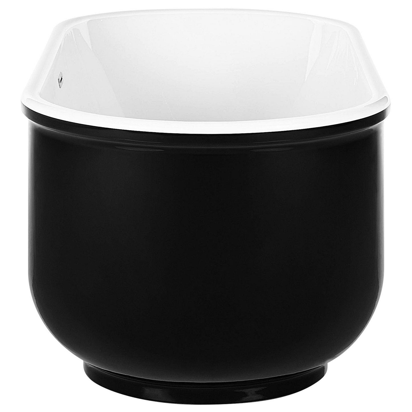 Badewanne freistehend schwarz oval 170 x 80 cm PINEL