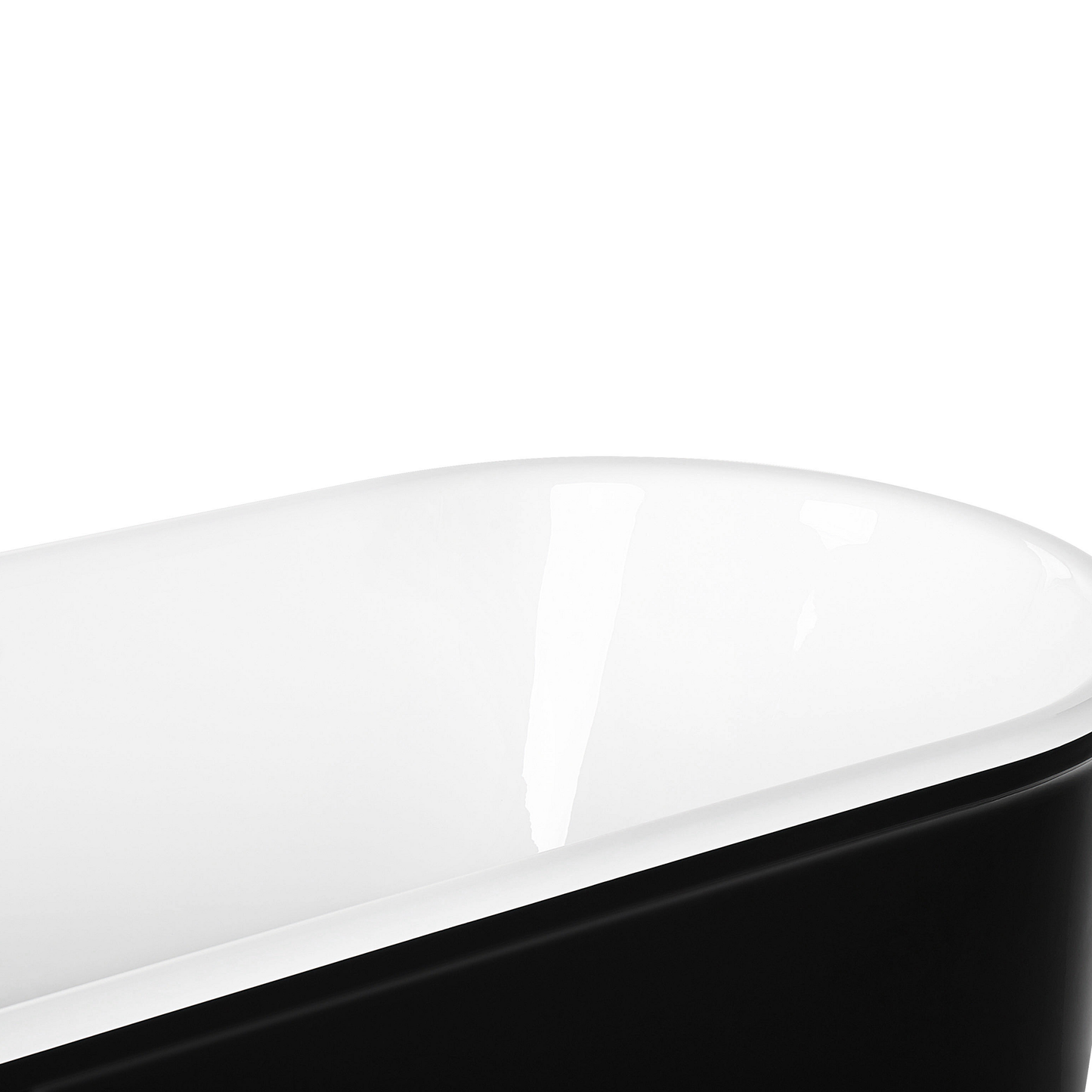 Badewanne freistehend schwarz oval 170 x 80 cm PINEL