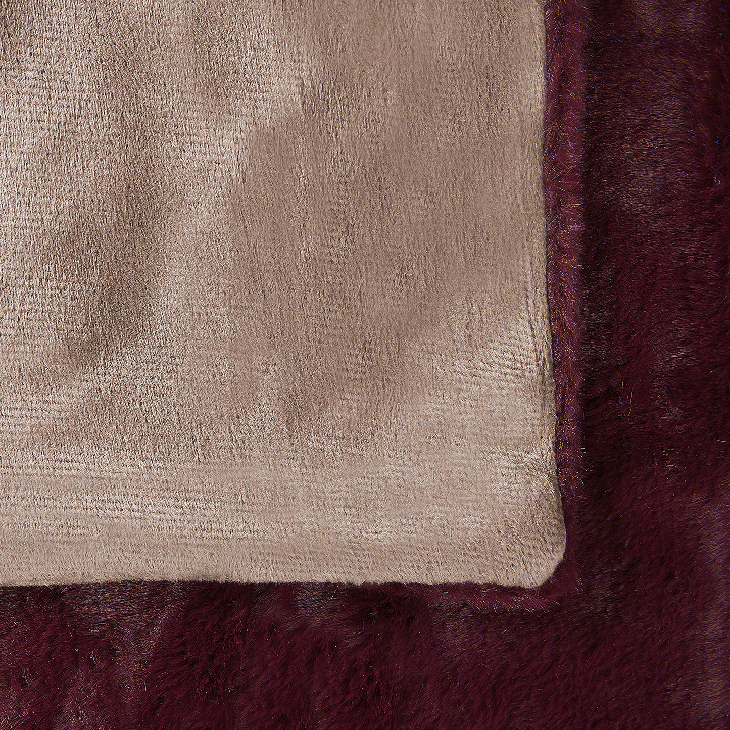 Kuscheldecke TANTAN 180 x 220 cm Burgunderrot