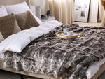 Kuscheldecke TADDART Stoff 180 x 220 cm Braun