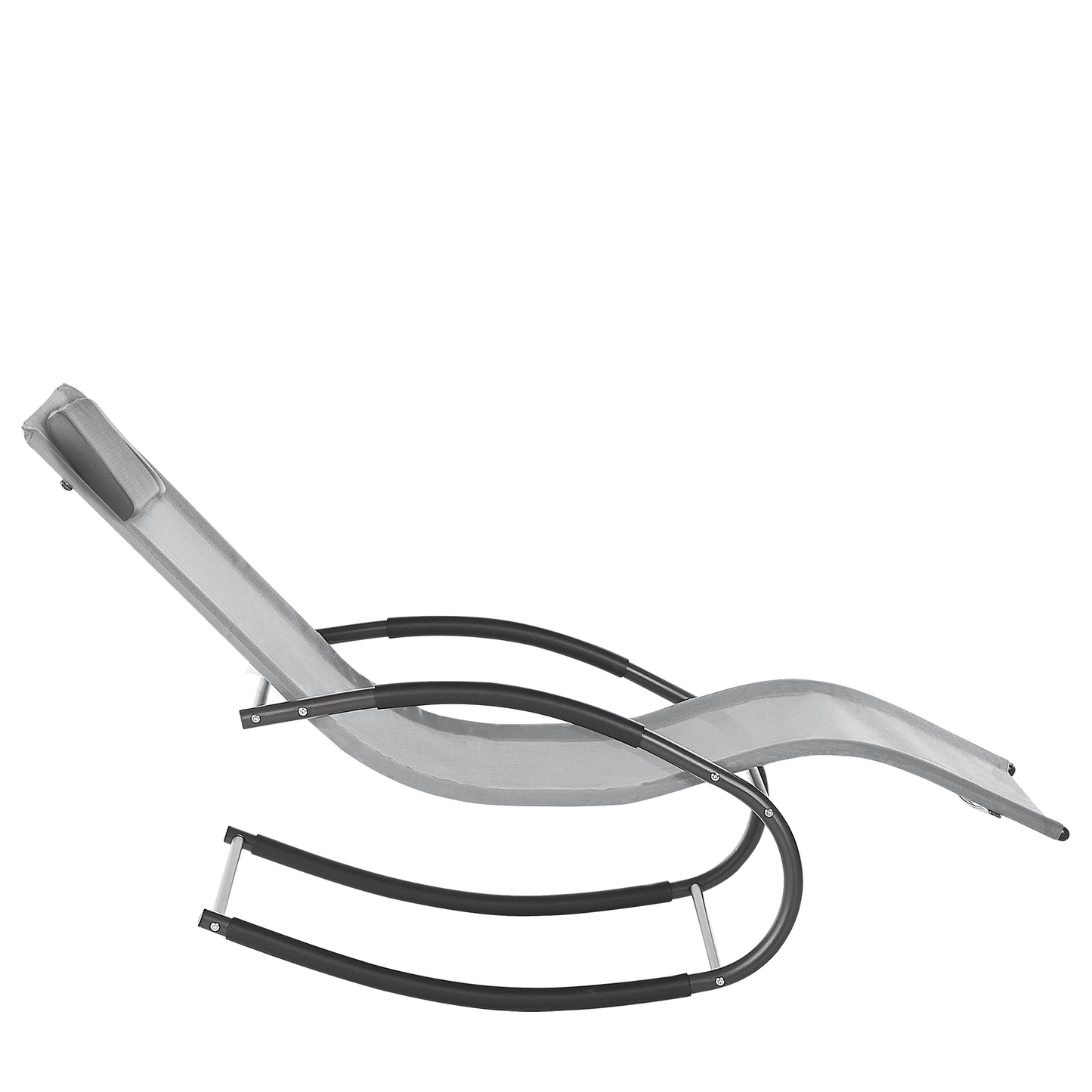 Gartenliege Stahl Textilbespannung hellgrau Schaukelfunktion CARANO II