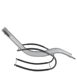 Gartenliege Stahl Textilbespannung hellgrau Schaukelfunktion CARANO II