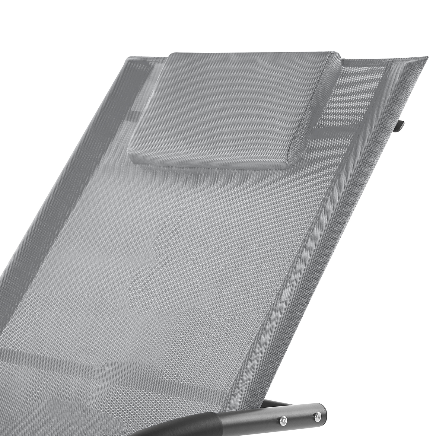 Gartenliege Stahl Textilbespannung hellgrau Schaukelfunktion CARANO II