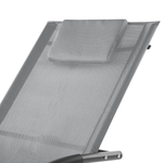 Gartenliege Stahl Textilbespannung hellgrau Schaukelfunktion CARANO II