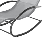 Gartenliege Stahl Textilbespannung hellgrau Schaukelfunktion CARANO II
