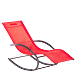 Gartenliege Stahl Textilbespannung rot Schaukelfunktion CARANO II