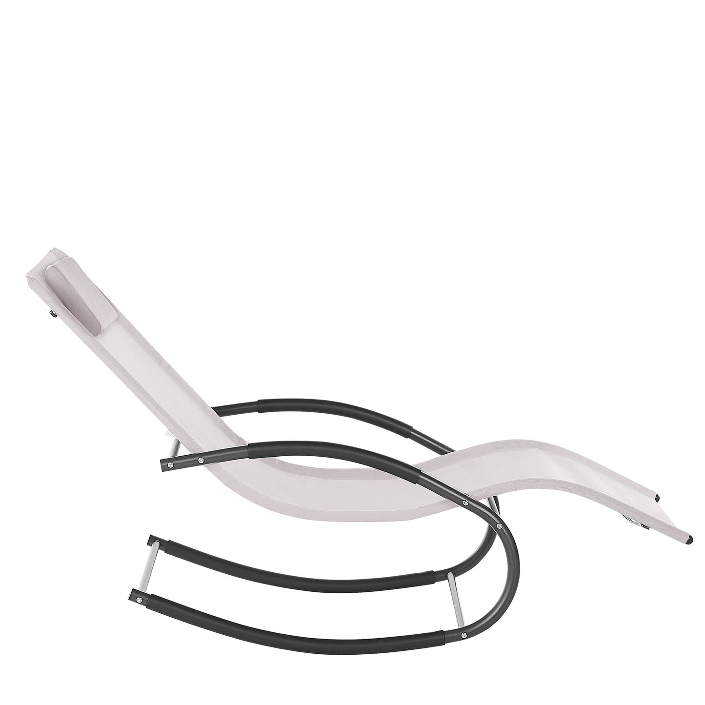 Gartenliege Stahl Textilbespannung beige Schaukelfunktion CARANO II